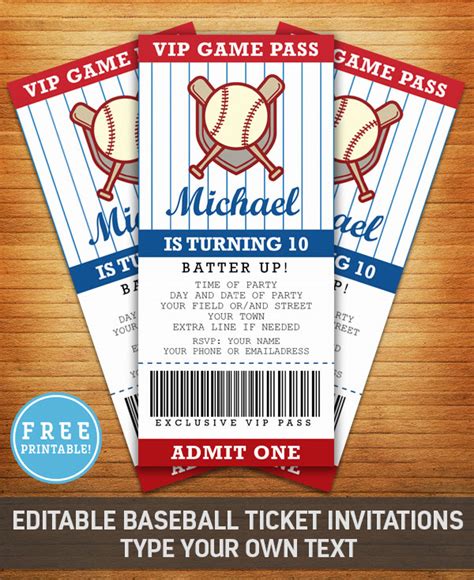 Baseball Birthday Party Invitation - Free Printable - M. Gulin ...