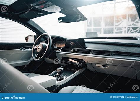 Modern Car Interior, with Sleek and Minimalist Design, Featuring ...