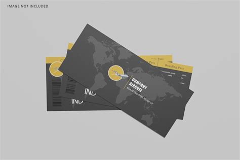 Premium PSD | Boarding pass mockup