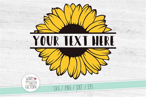 Sunflower svg, Sunflower split monogram svg, Flower svg (328565) | Cut Files | Design Bundles