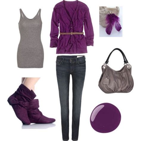 10 best images about Gray and Purple Outfits on Pinterest | Purple outfits, Purple gray and Cute ...