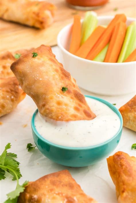 Air Fryer Buffalo Chicken Egg Rolls