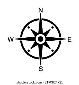 North Symbol Vector Compass On Isolated Stock Vector (Royalty Free ...