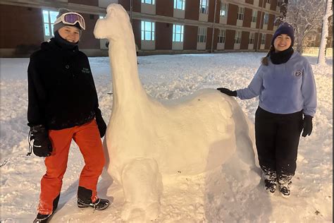 Students create amazing snow sculptures for contest | Augustana College