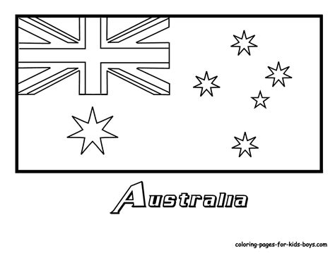 Australia Flag Colouring In