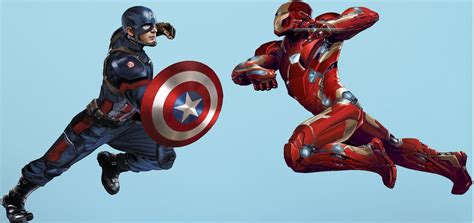 Avengers Civil War Large Iron Man Captain America fight scene Wall Art ...