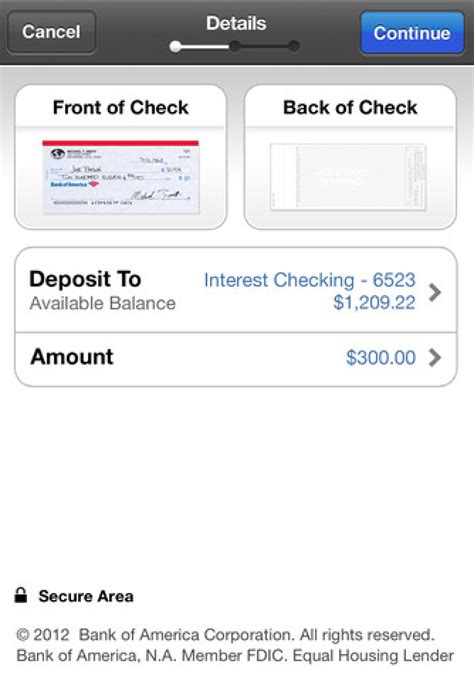 Bank Of America Mobile Deposit