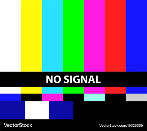 No tv signal Royalty Free Vector Image - VectorStock