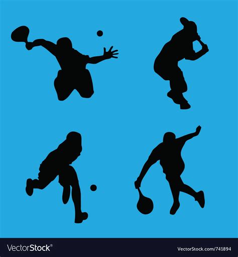 Tennis collection Royalty Free Vector Image - VectorStock