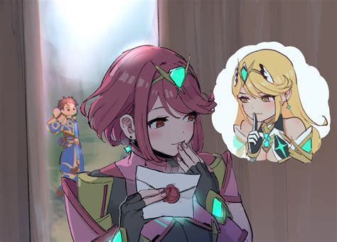 Pyra & Mythra keeping a secret | Super Smash Brothers Ultimate | Know Your Meme