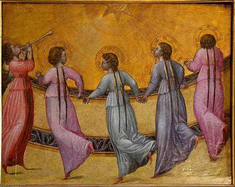 Museum Art Reproductions Five Dancing Angels, 1436 by Giovanni Di Paolo Di Grazia (1403-1482 ...