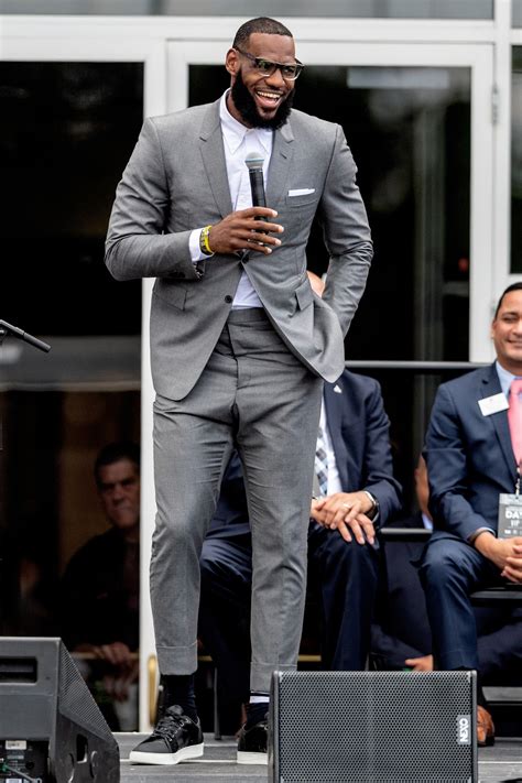 LeBron James Opens the I Promise School in Akron, Ohio Wearing Thom Browne | Vogue