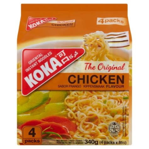 Koka The Original Chicken Flavour Oriental Instant Noodles 4 x 85g ...