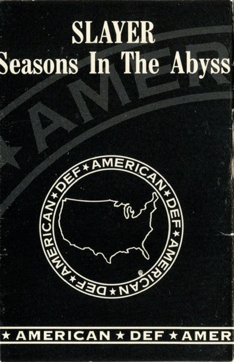 Slayer - Seasons In The Abyss (1990, Cassette) | Discogs