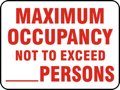 Maximum Occupancy Sign - Get 10% Off Now