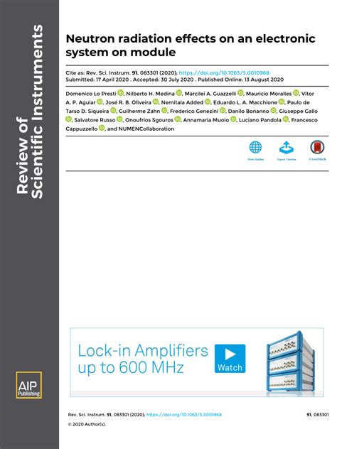 (PDF) Neutron radiation effects on an electronic system on module