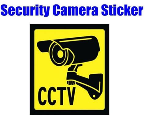 CCTV Surveillance Security Camera Sticker Warning Decal Signs From ...