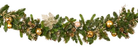 Decorative Garland - Royal Gold Battery Operated LED Christmas Garland ...