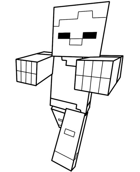 Minecraft Zombie Coloring Pages Coloring Pages