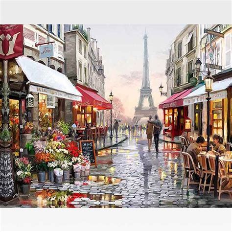 Picarts™ Paris Street Rainy Day Paint-By-Numbers Kit – Simply Novelty