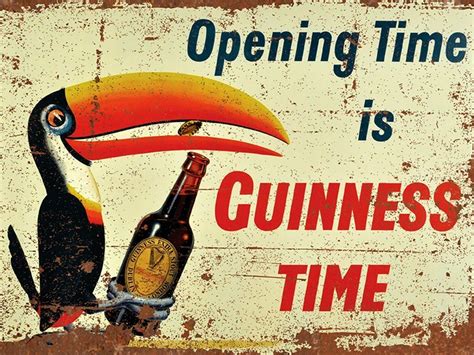 Vintage-Retro-GUINNESS-BEER-Metal-wall-sign-Bar-Plaque- Irish - Guinness