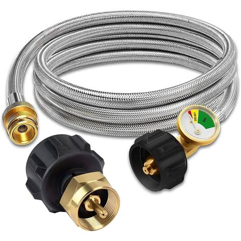 6 ft. Propane Hose Adapter 1 lb. to 20 lbs. Propane Tank Adapter with ...