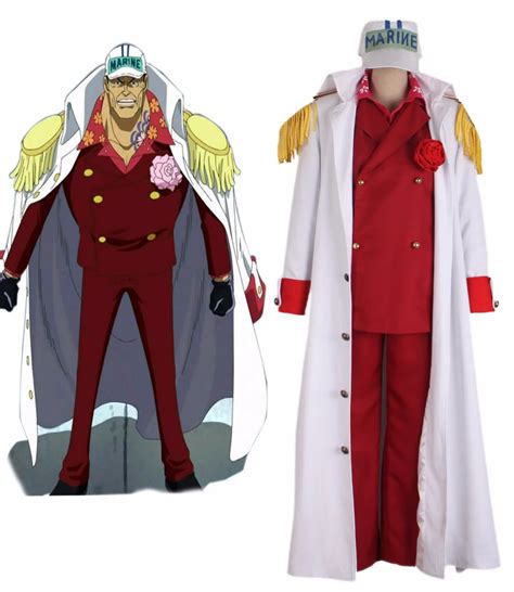 Akainu Sakazuki Cosplay One Piece Red Dog Akainu Sakazuki Navy Admiral Uniform Cosplay Costume ...