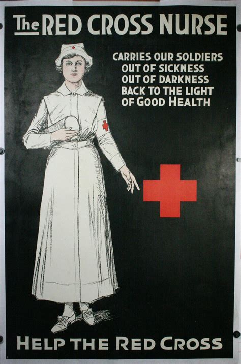 RED CROSS NURSE, An Original WW1 Propaganda Poster - Original Vintage Movie Posters