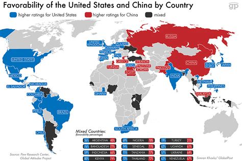 This Map Shows Which Countries Prefer China To The US