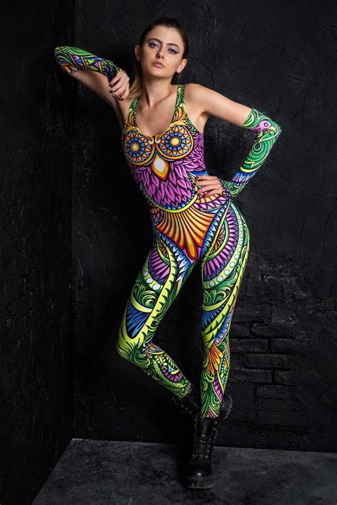 Psychedelic Rave Catsuit for Her | Rave outfits women, Rave wear, Rave outfits