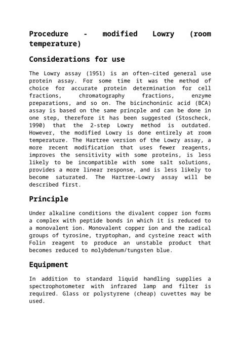 (DOCX) Modified Lowry Method - DOKUMEN.TIPS