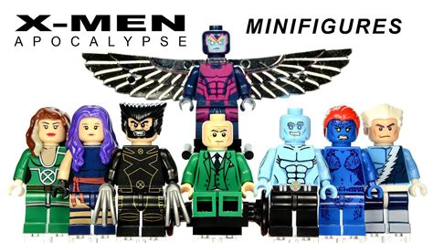 X-Men Apocalypse LEGO KnockOff Minifigures Set 1 w/ Wolverine Psylocke ArchangeLego l & Mystique ...