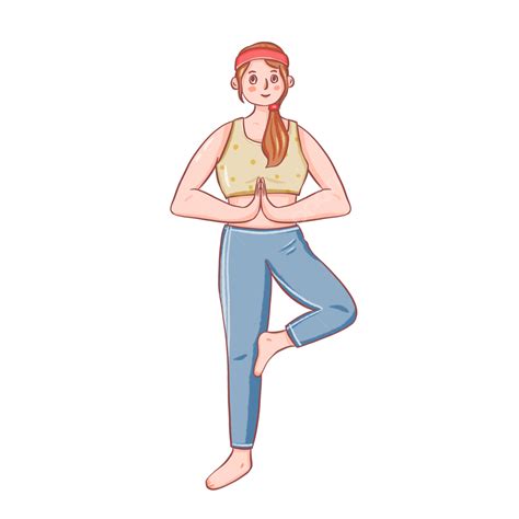 Hand Drawn Woman PNG Transparent, Hand Drawn Woman Doing Yoga, National Fitness Day, Fitness ...