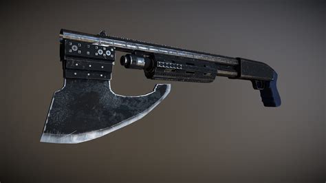 Shotgun Axe - Buy Royalty Free 3D model by uday14viru [31665ec] - Sketchfab Store