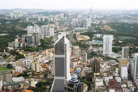 Aerial view of Kuala Lumpur from Kuala Lumpur Tower | Stock image ...