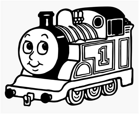 Thomas The Train Clipart Black And White Picture Transparent - Thomas The Train Black And White ...