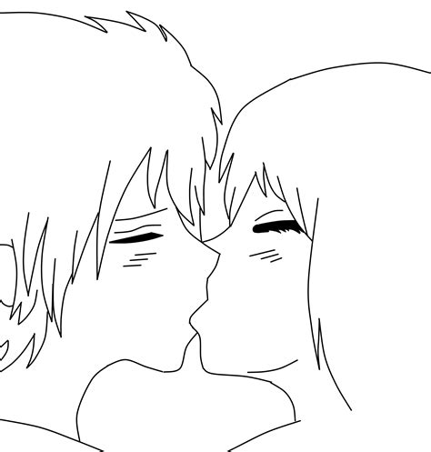 Kissing Drawing Template