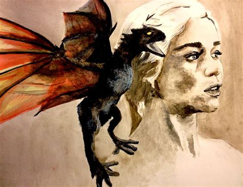 Daenerys Khaleesi Mother of Dragons Painting by Lauren Anne - Pixels