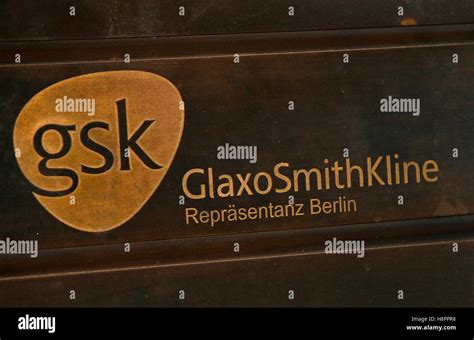 das Logo der Marke "GSK Glaxo Smith Kline", Berlin Stock Photo - Alamy