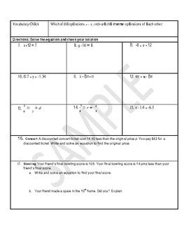 Equations- One step, two step, multi-step & literal | TpT