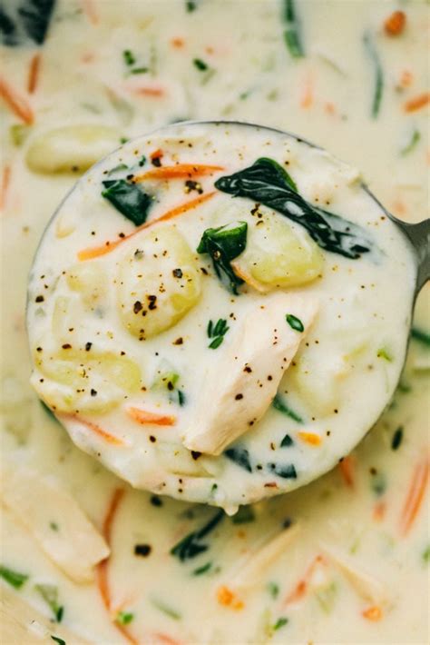 Creamy Chicken Gnocchi Soup (Olive Garden Copycat) - GetSlimThin