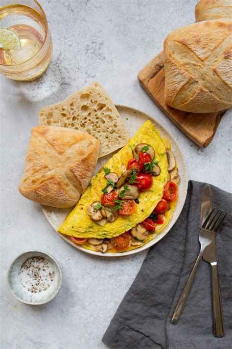 Mushroom Tomato Omelette | Golden Truffle