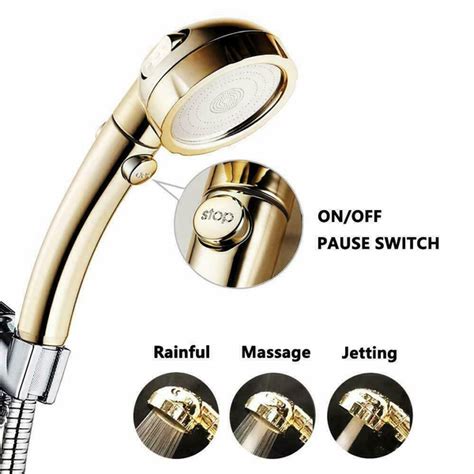 3 In 1 High Pressure Showerhead Handheld Shower Head with ON/Off Pause ...