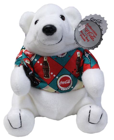 Coke Plush: Polar Bear in Argyle Shirt