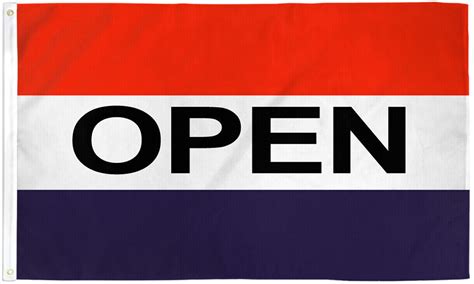 Open Flag 3x5ft We're Open Open Sign Welcome Open Banner Red White Blue Flag