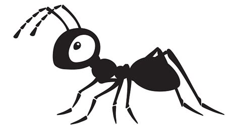 Cartoon Ant Black And White Stock Illustration - Download Image Now ...