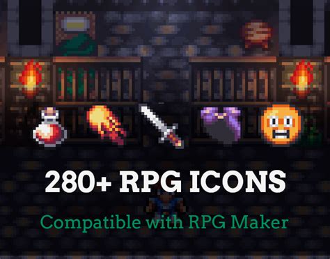 280+ RPG Icons (compatible with RPG Maker) | GameDev Market