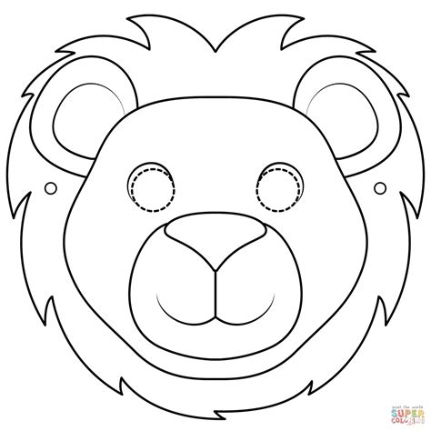 ️Lion Mask Coloring Page Free Download| Gmbar.co