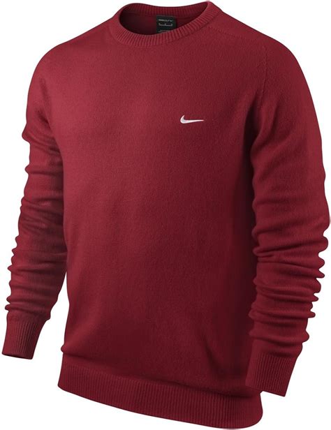 Nike Golf Pure Wool LambsWool Crew Neck Sweater Varsity Red (XL): Amazon.co.uk: Clothing