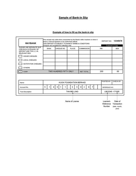 Generic Deposit Slip Template – Tasbih.armstrongdavis.com